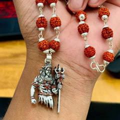 shiva pendant with rudraksha