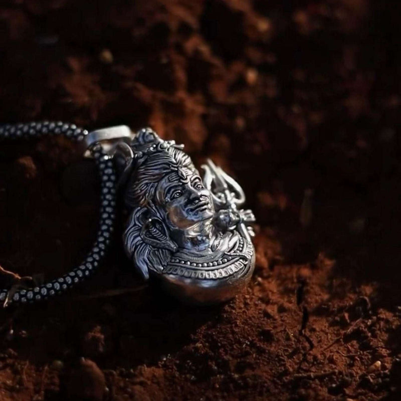 mahadev silver plated locket
