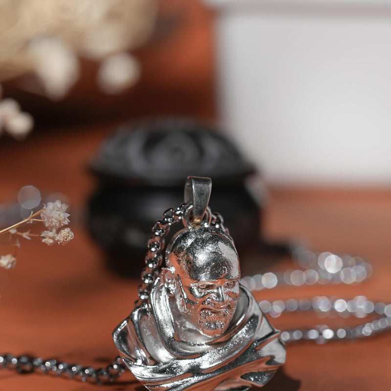 Neem Karoli Baba Silver Plated Pendant - Pavitra