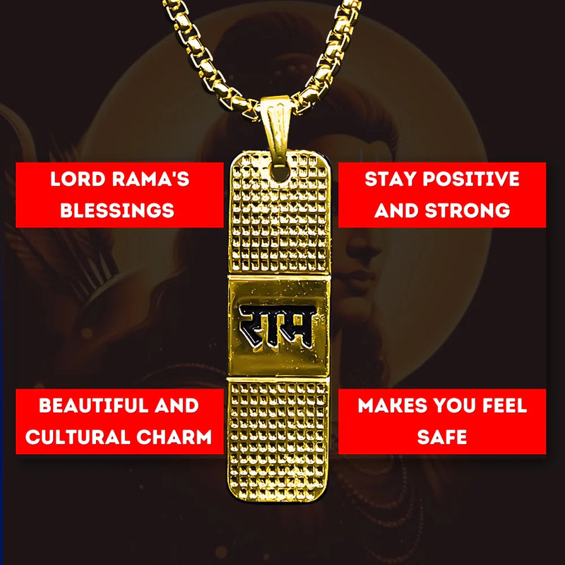 24K Gold Plated Ram Naam Necklace