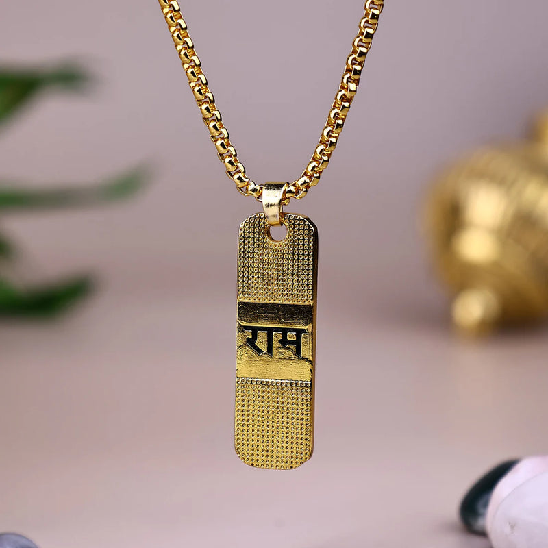24K Gold Plated Ram Naam Necklace