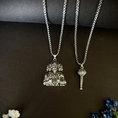 silver plated hanuman locket combo