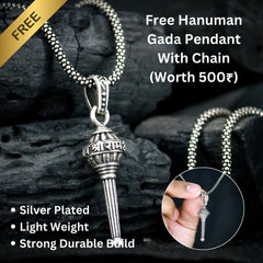 Gold-Plated Hanuman Pendant with Chain | Free Hanuman Gada Pendant - Pavitra