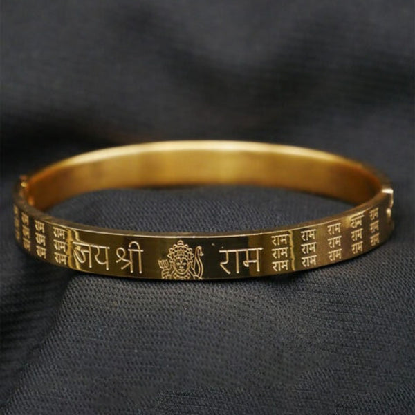 Jai Shree Ram Kada – IGP Gold Plated | Spiritually Abhimantrit Bracelet