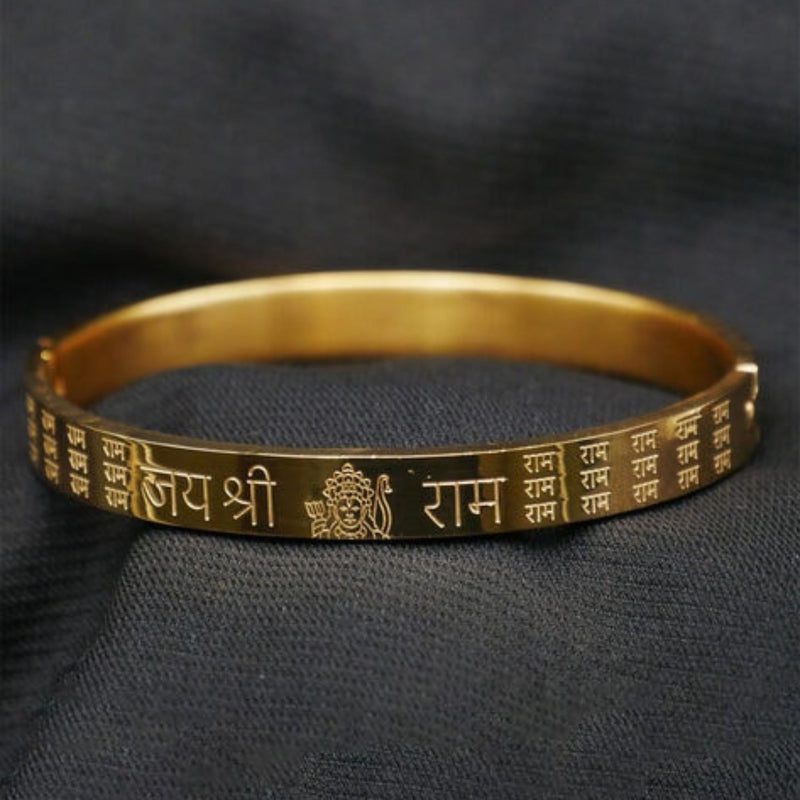 Jai Shree Ram Kada – IGP Gold Plated | Spiritually Abhimantrit Bracelet