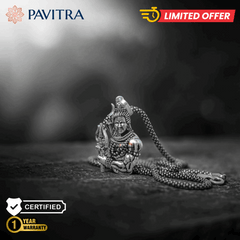 Lord Shiva Pendant & Mahadev Rudraksh Trishul Combo - Pavitra
