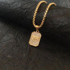Divine Ram Pendant – 22K Gold Plated Necklace