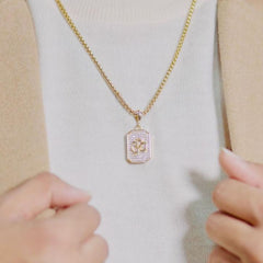 Sacred Om Pendant – 22K Gold Plated Necklace