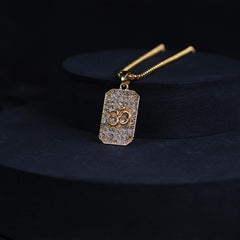 Sacred Om Pendant – 22K Gold Plated Necklace