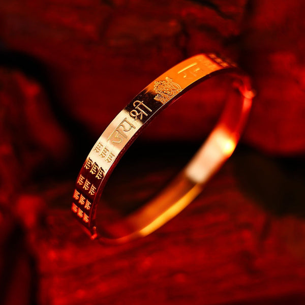 Jai Shree Ram Kada – IGP Gold Plated | Spiritually Abhimantrit Bracelet