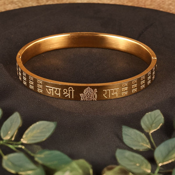 Jai Shree Ram Kada – IGP Gold Plated | Spiritually Abhimantrit Bracelet
