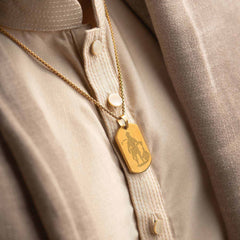 weared hanumanji nacklace tag gold plated
