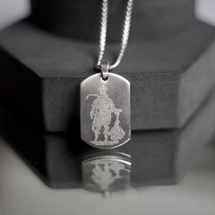 Hanuman Chalisa Carved Pendant – Gold Plated | Pavitra Spiritual Talisman