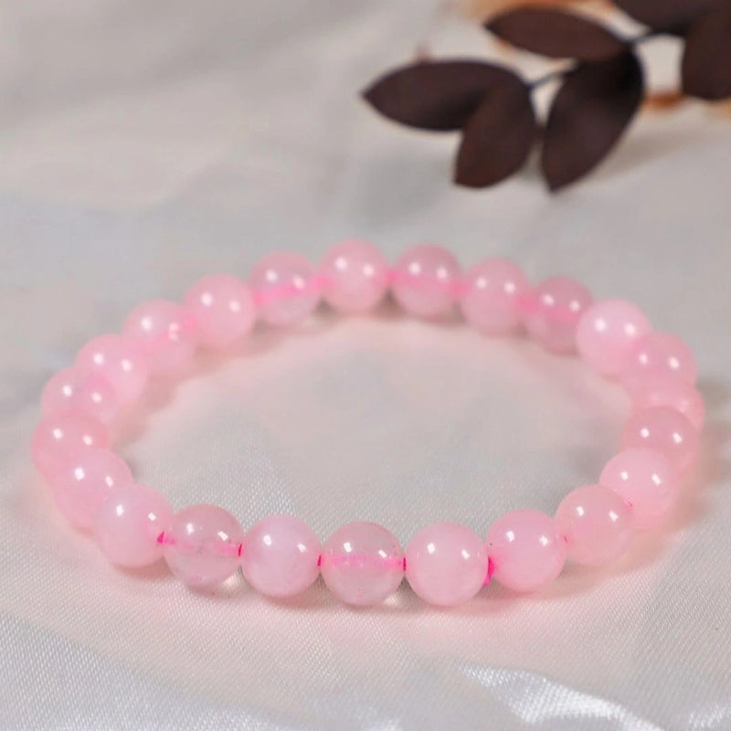 Rose Quartz Crystal Bracelet – 8MM (Love, Self-Love & Healing)