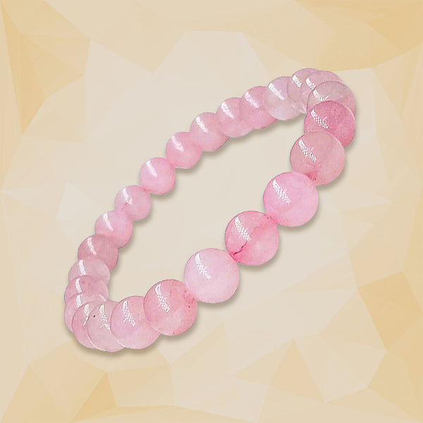 Rose Quartz Crystal Bracelet – 8MM (Love, Self-Love & Healing)