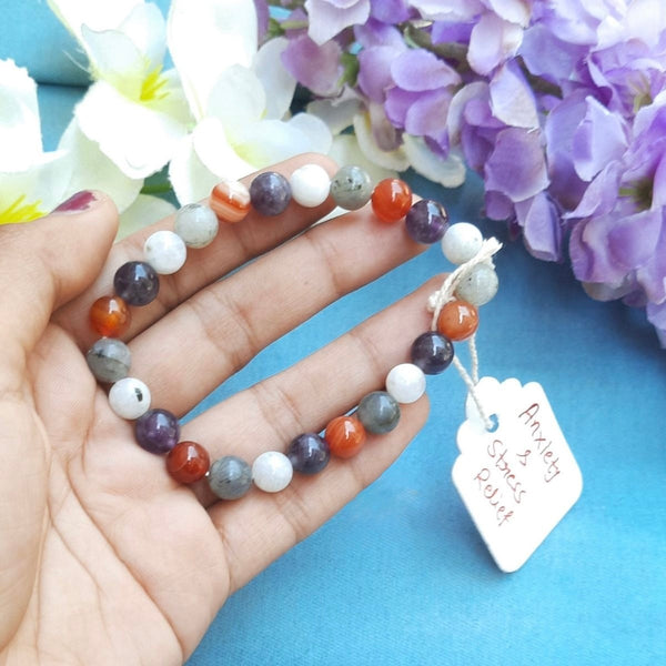 Anxiety & Stress Relief Bracelet - Calming Energy with Natural Gemstones