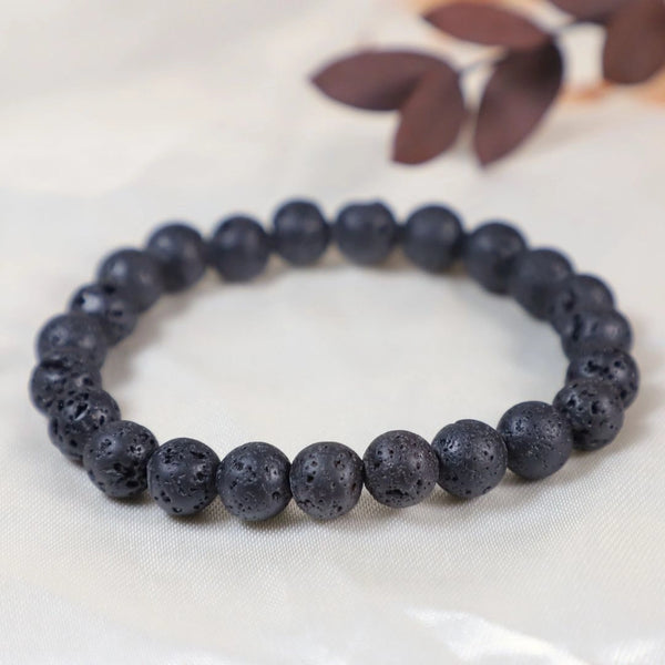 Lava Stone Bracelet for Grounding & Energy Balance