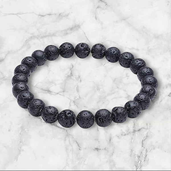 Lava Stone Bracelet for Grounding & Energy Balance