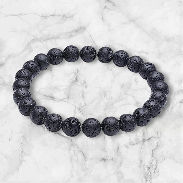Lava Stone Bracelet for Grounding & Energy Balance