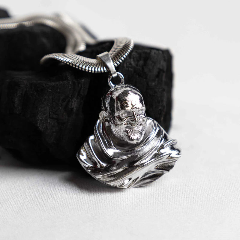 Neem Karoli Baba Silver Plated Pendant
