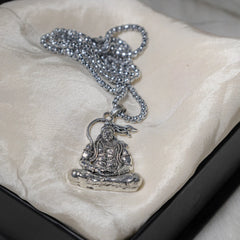 Lord Hanuman Meditating Pendant With Chain