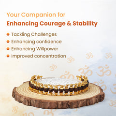 Gold Plated Authentic Rudraksha Chain Bracelet - Pavitra