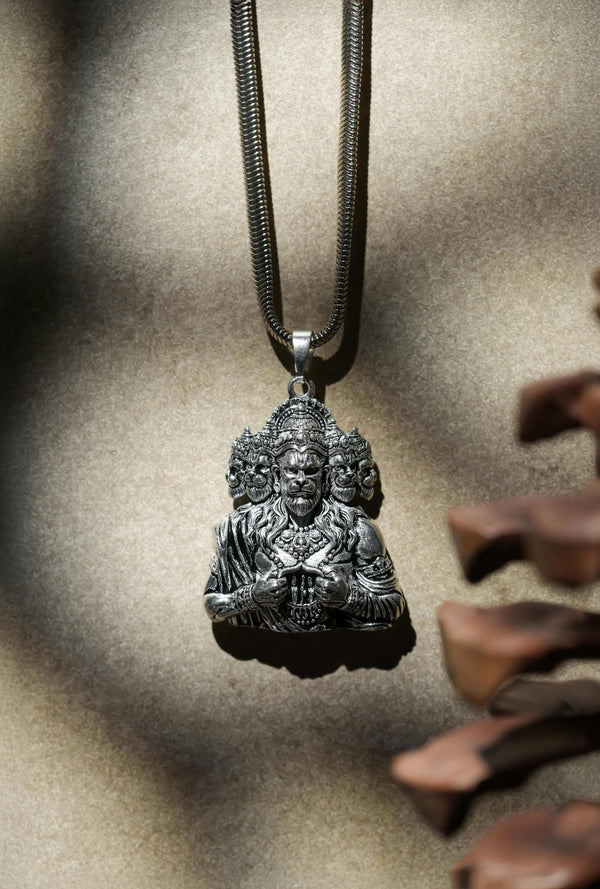 silver hanumanji locket